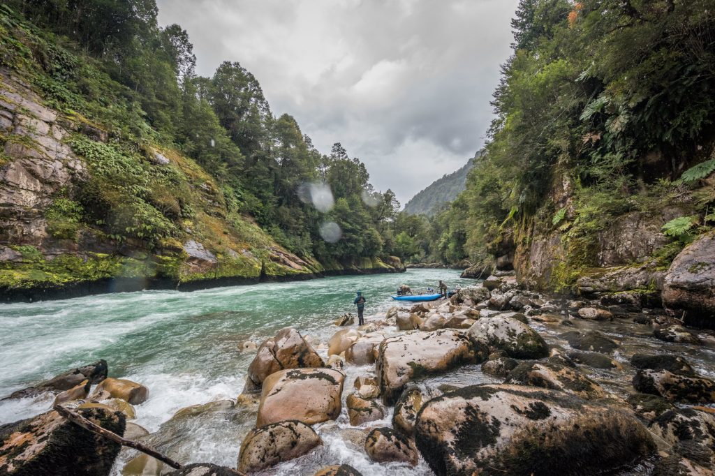 Río Blanco canyon in Patagonia